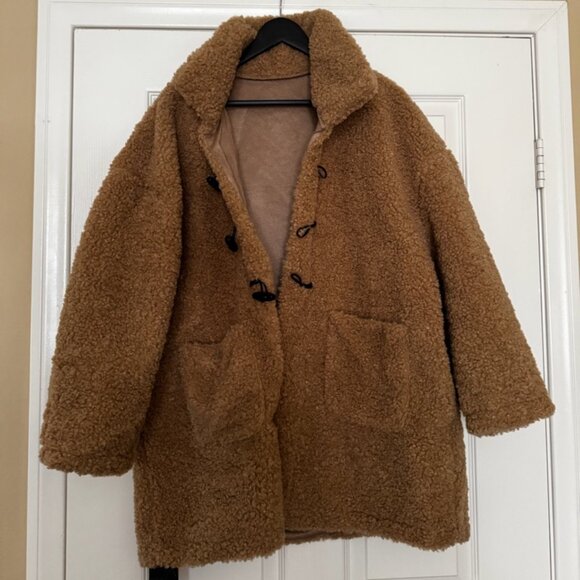 Storets Boucle Teddy Coat - Brown - Picture 3 of 6